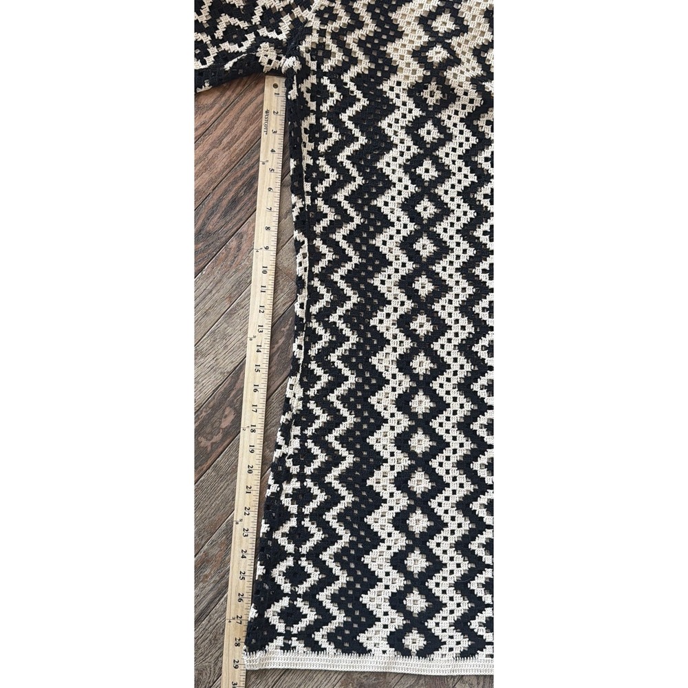 Sandro Henrik Geometric Crochet Wide Leg Pants 40 Coastal Boho Chic Resort - Picture 10 of 14